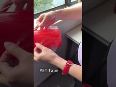 เทปยึดติดผนังสีแดง PET ที่มีความแข็งแกร่งต่อการดึง