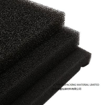 ซื้อ วัสดุกรองโฟมเซลล์เปิด RoHS สีดำ, แผ่นโฟมโพลียูรีเทน 10 PPI Reticulated online manufacture