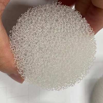 ผงกระบอกพอลิอุเรธาน สายกรองสปองสีขาว perforated