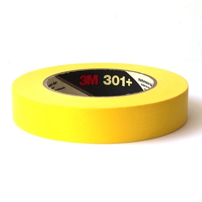 3MTM 301+ เทปปิดหน้าความสามารถสูง สีเหลือง การฉีดอุตสาหกรรม การตกแต่งบ้าน 0.16 มม