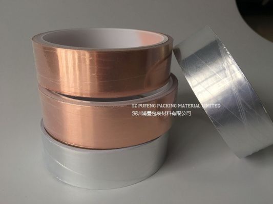 เทปฟอยล์ทองแดงเรียบ 0.01 มม. พร้อมกาวนำไฟฟ้า EMI Shielding