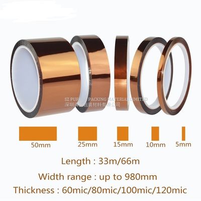 เทปฟิล์ม Kapton Polyimide 30 ไมครอนเทป Kapton สองด้าน Esd Tape
