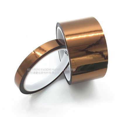 สีเหลืองอำพันอุณหภูมิสูง 50um 33m Kapton Polyimide เทปทนความร้อน