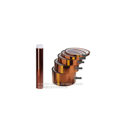 30 ไมครอน - 100 ไมครอน Golden Kapton Polyimide Tape สำหรับ PCB 3D Printer Powder Coating