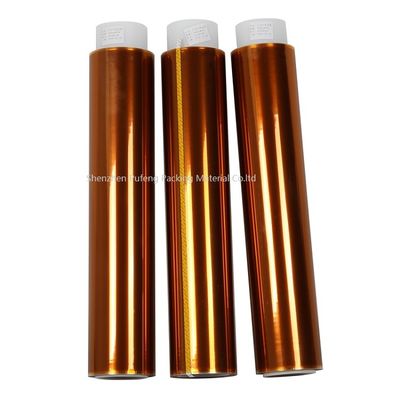 เทปทนความร้อน Kapton ฟิล์ม Amber PI สำหรับฉนวน PCB, หนา 40-160μm